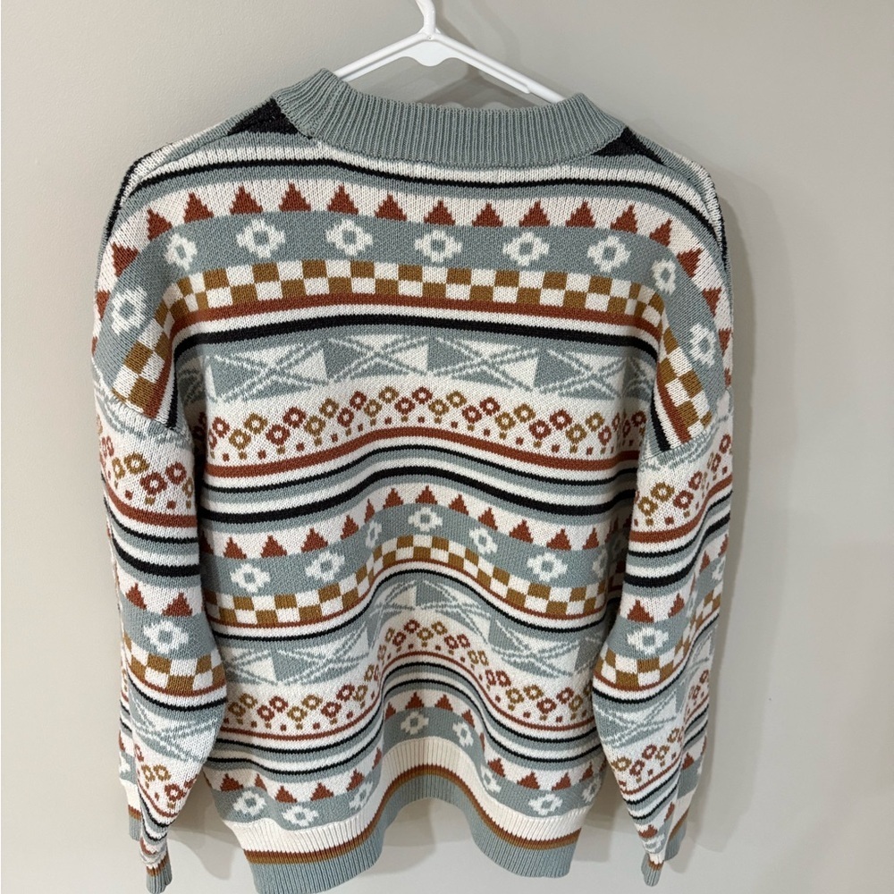 Moussy Fair Isle Crewneck Knitted Sweater Size F (One Size) - Picture 5 of 9